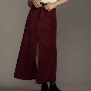 Anthropologie Corduroy Skirt - Magenta/Burgundy - NWT | sz 2